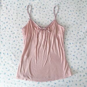 Vintage Y2K Express Pink Bow Glitter Tank Top 🎀💗